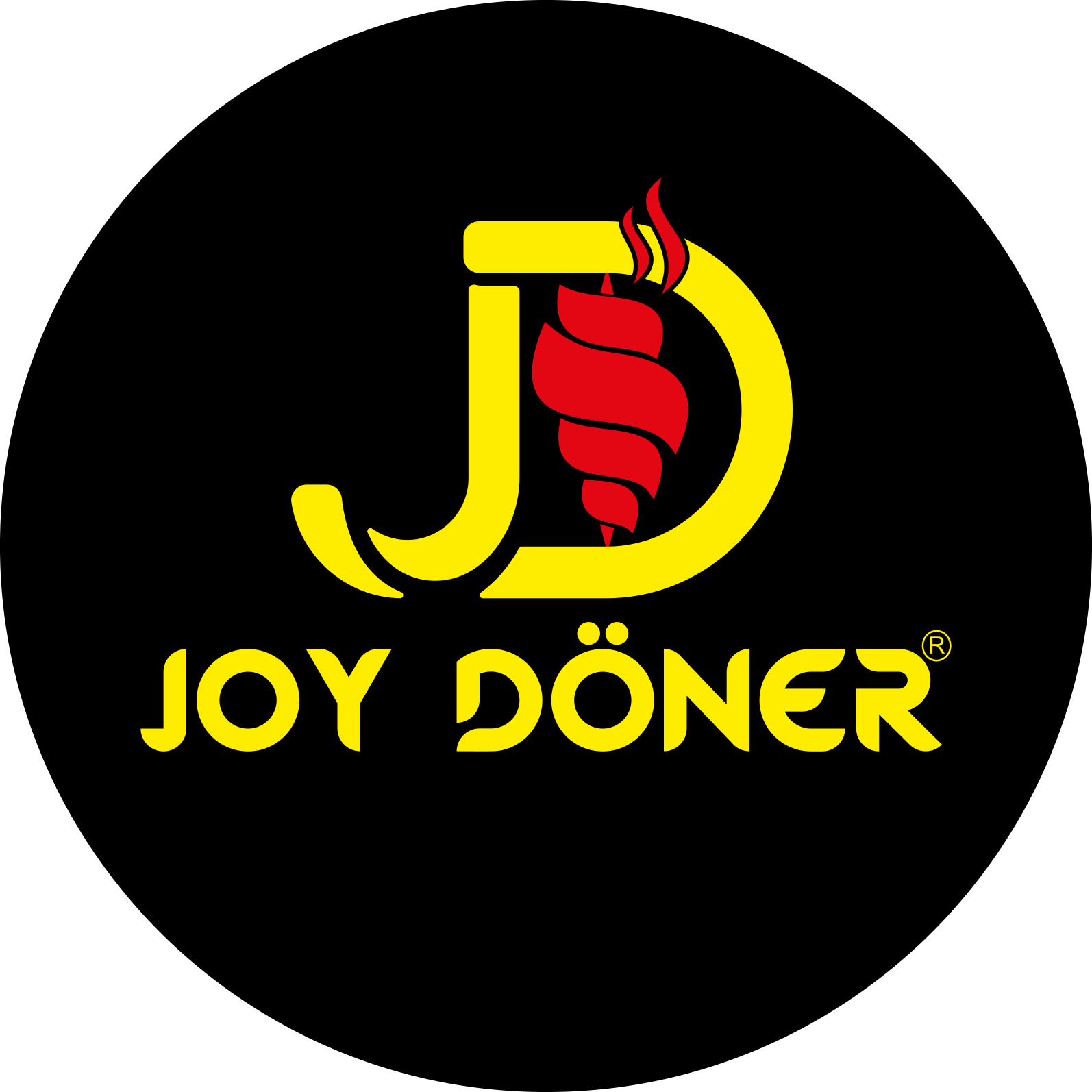 JOY DÖNER SİYAH YUVARLAK LOGO