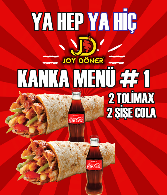 JOY DÖNER İNANILMAZ YA HEP YA HİÇ KANKA MENÜSÜ